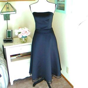 Bari Jay Black Satin Formal